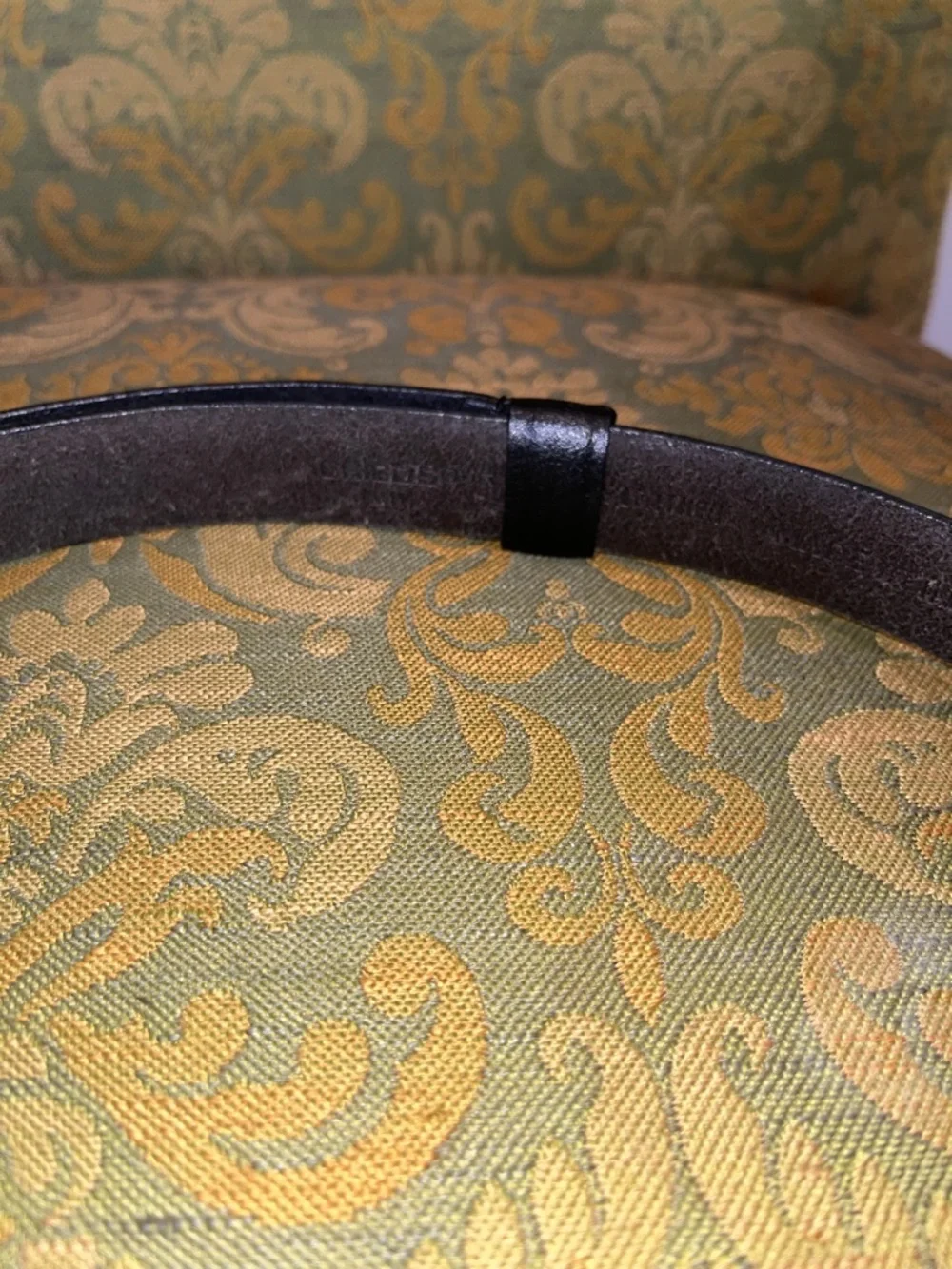 Chico's Black Leather Belt with Silver Sculpted Interlock Buckle - Picture 3 of 7